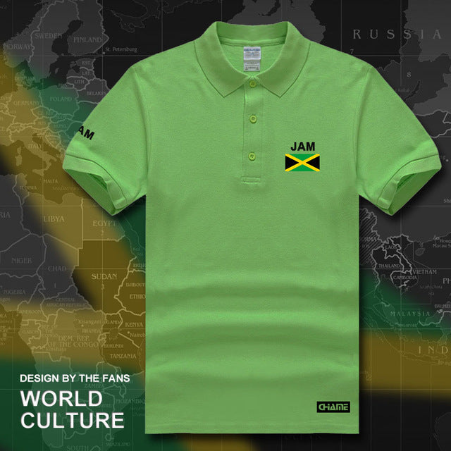 Jamaica polo shirts men short sleeve ...